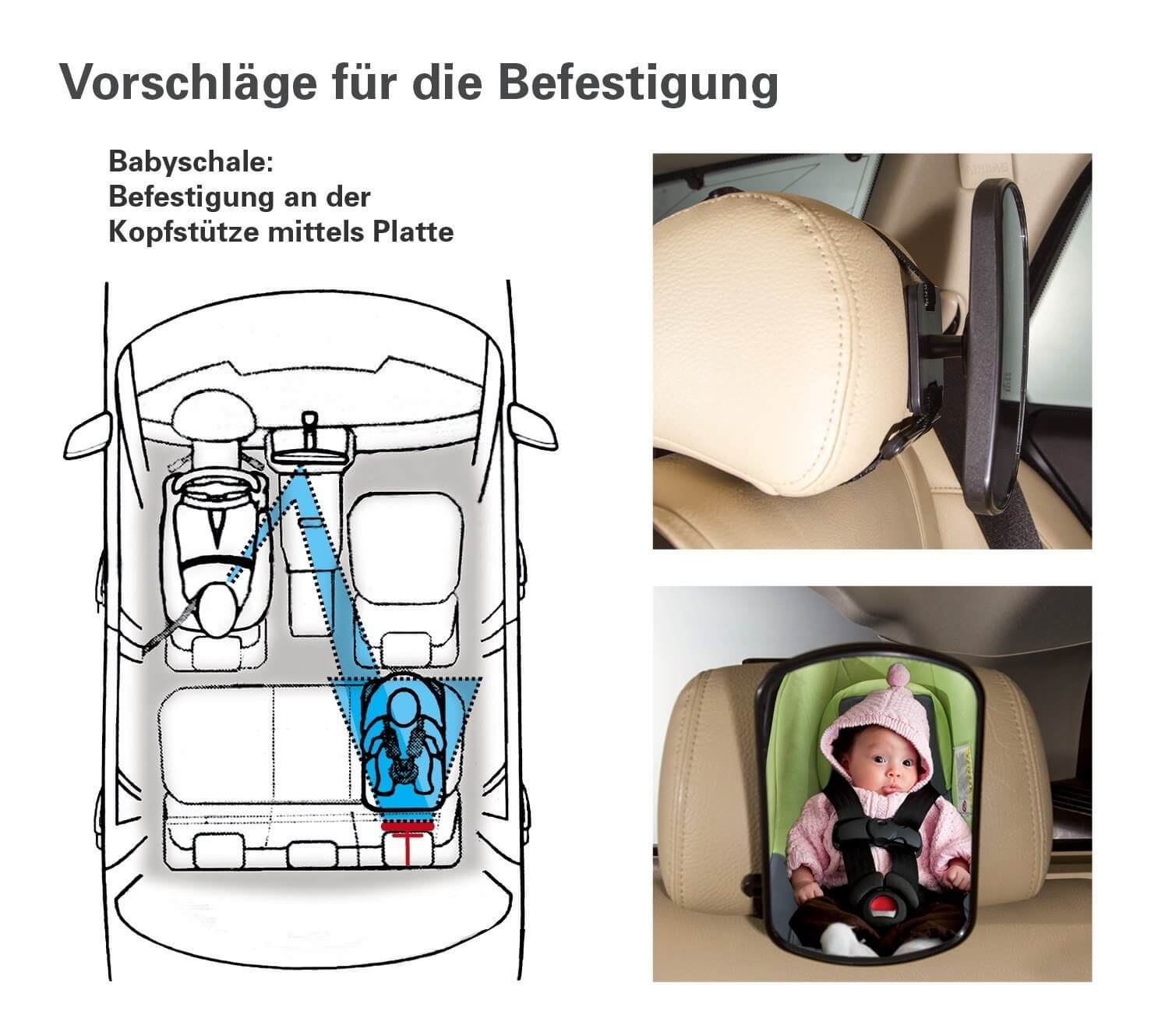 Rückspiegel Baby Babyspiegel Auto Rücksitzspiegel Kind Autospiegel Babyschale 